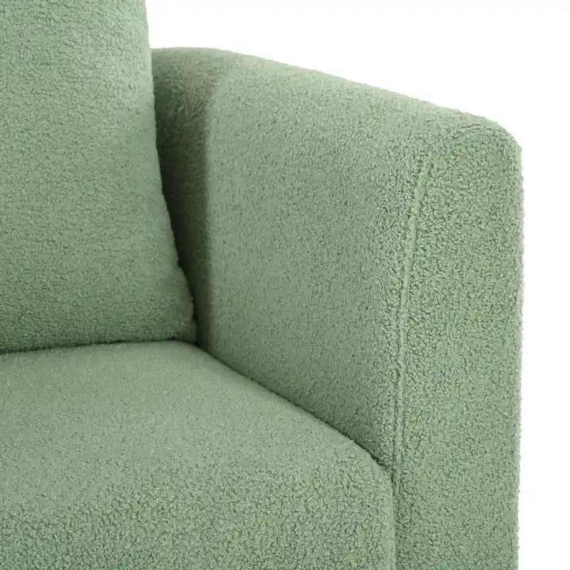 Fauteuil moderne rembourré de 68 cm avec pieds en bois massif et coussin lombaire
