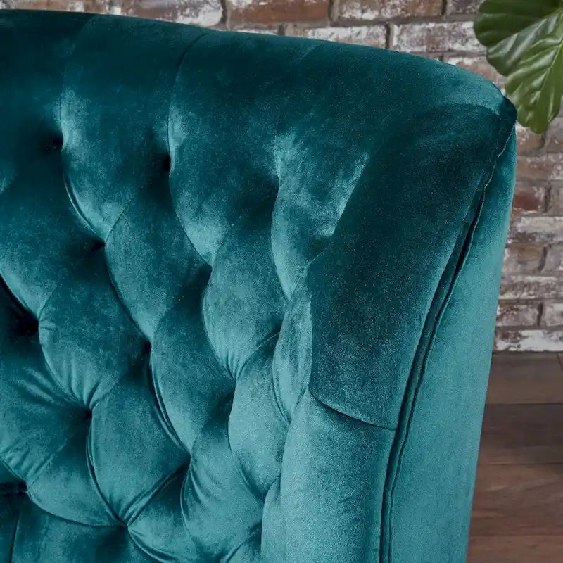 Fauteuil club en velours à clous Tomlin de Christopher Knight Home