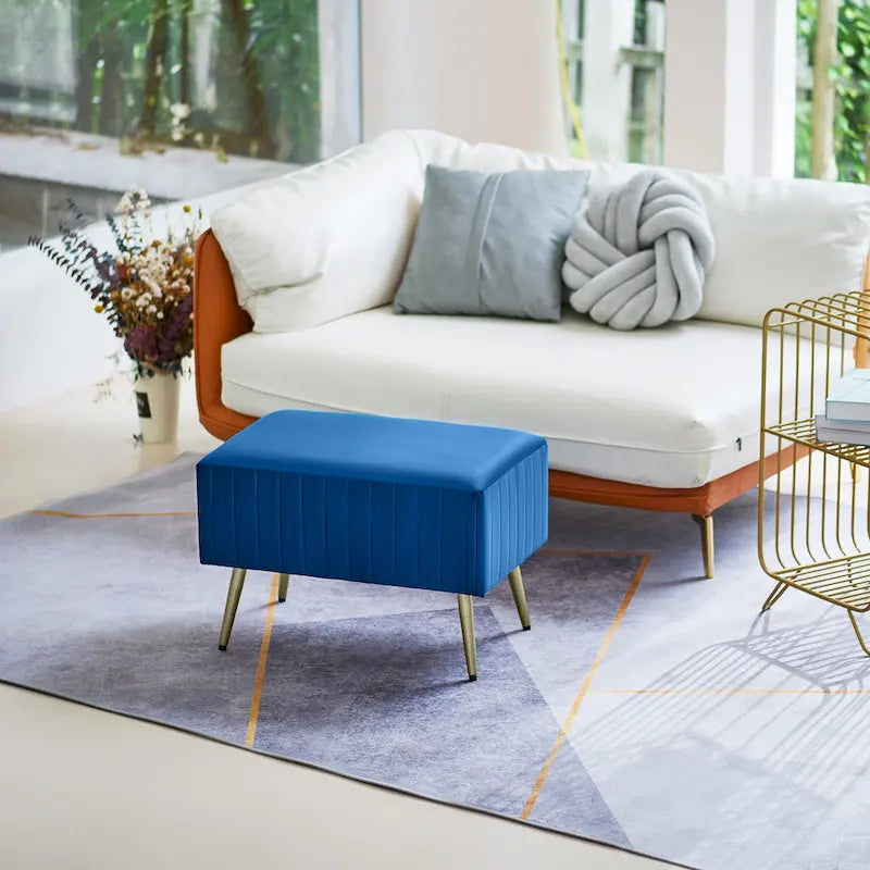 24 Modern Upholstered Entryway Bench with Padded Velvet Seat