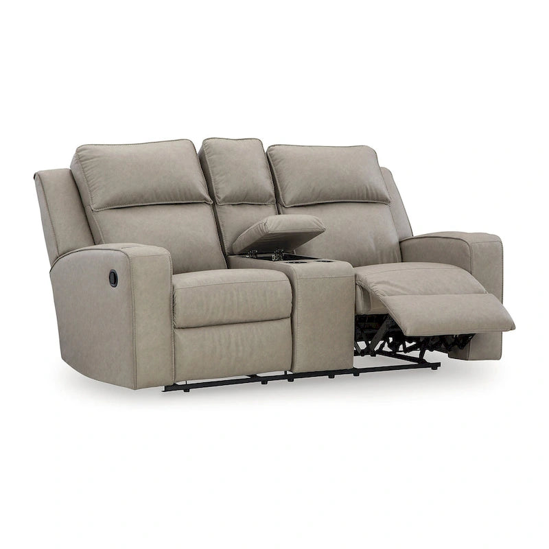 Canapé inclinable deux places avec console, Signature Design by Ashley Lavenhorne - 77 cm (L) x 42 cm (P) x 43 cm (H)