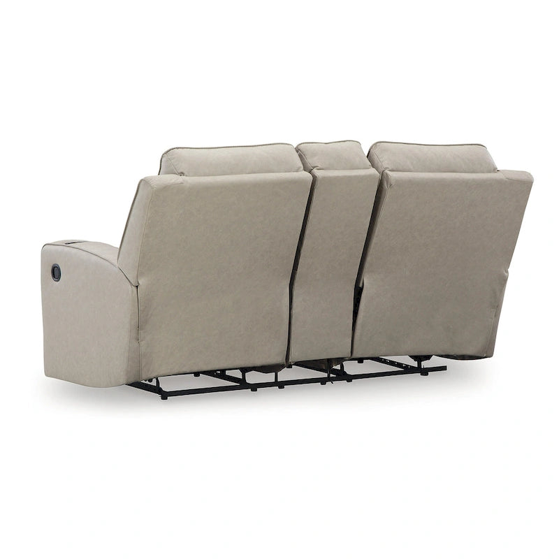 Canapé inclinable deux places avec console, Signature Design by Ashley Lavenhorne - 77 cm (L) x 42 cm (P) x 43 cm (H)