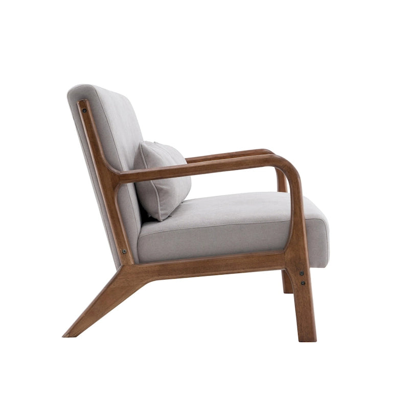 Canapé deux places Porthos Home Juno en tissu avec coussins et structure en bois d'hévéa