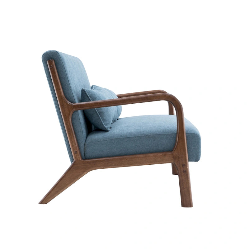 Canapé deux places Porthos Home Juno en tissu avec coussins et structure en bois d'hévéa