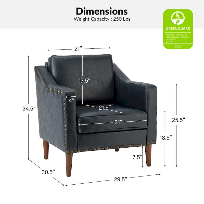 Fauteuil Duarte transitionnel avec accoudoirs inclinés, ensemble de 2