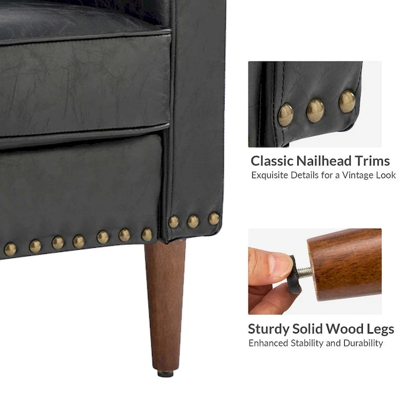 Fauteuil Duarte transitionnel avec accoudoirs inclinés, ensemble de 2