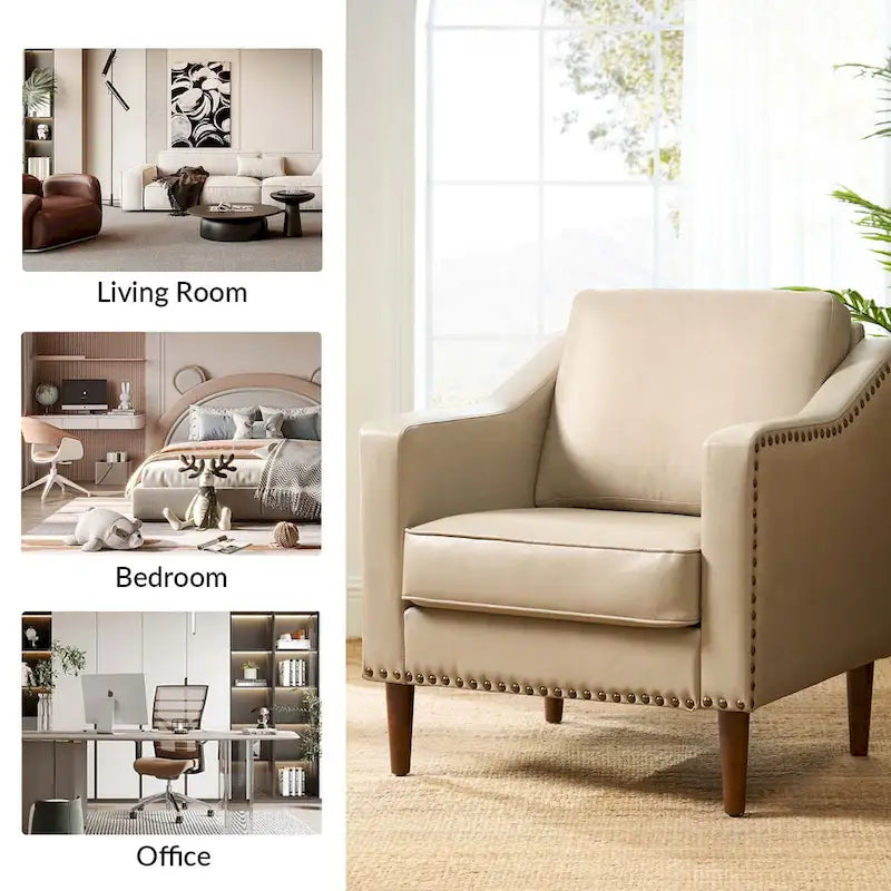 Fauteuil Duarte transitionnel avec accoudoirs inclinés, ensemble de 2