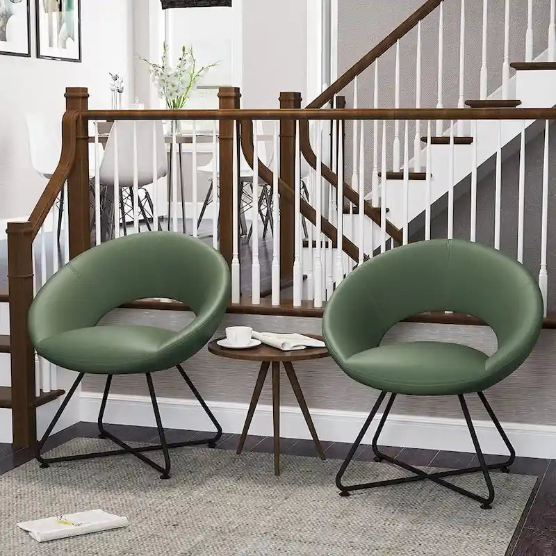 Fauteuil en velours vert, fauteuil d'appoint en velours pour salon, chambre, bureau, canapé une place rembourré