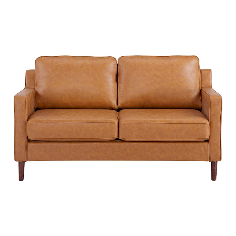 Canapé deux places moderne Sedona, simili lin / cuir végan - Non disponible