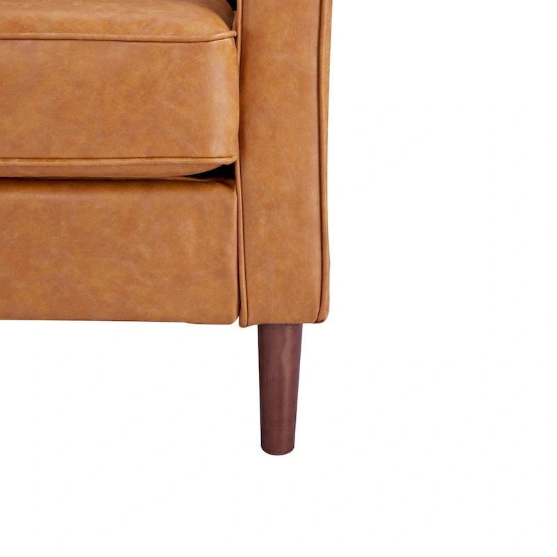 Canapé deux places moderne Sedona, simili lin / cuir végan - Non disponible