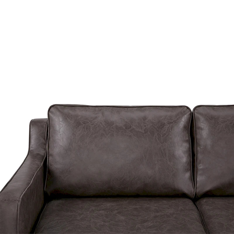 Canapé deux places moderne Sedona, simili lin / cuir végan - Non disponible