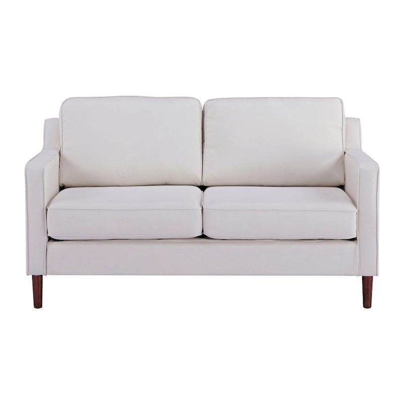 Canapé deux places moderne Sedona, simili lin / cuir végan - Non disponible