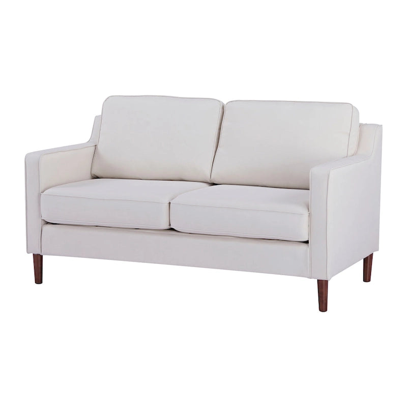 Canapé deux places moderne Sedona, simili lin / cuir végan - Non disponible