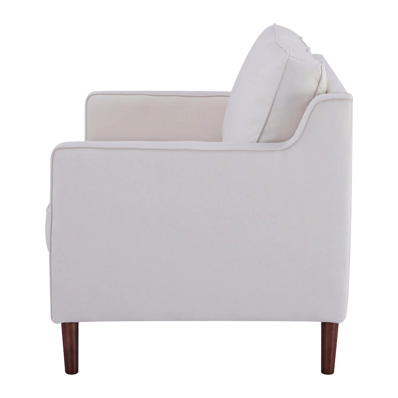 Canapé deux places moderne Sedona, simili lin / cuir végan - Non disponible