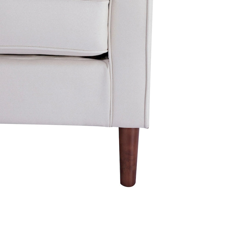 Canapé deux places moderne Sedona, simili lin / cuir végan - Non disponible