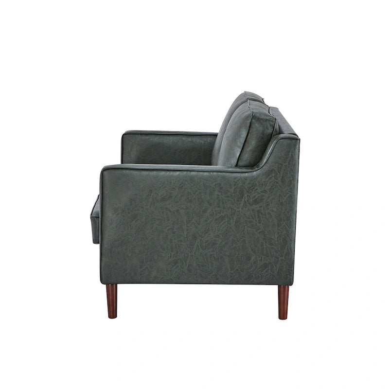 Canapé deux places moderne Sedona, simili lin / cuir végan - Non disponible