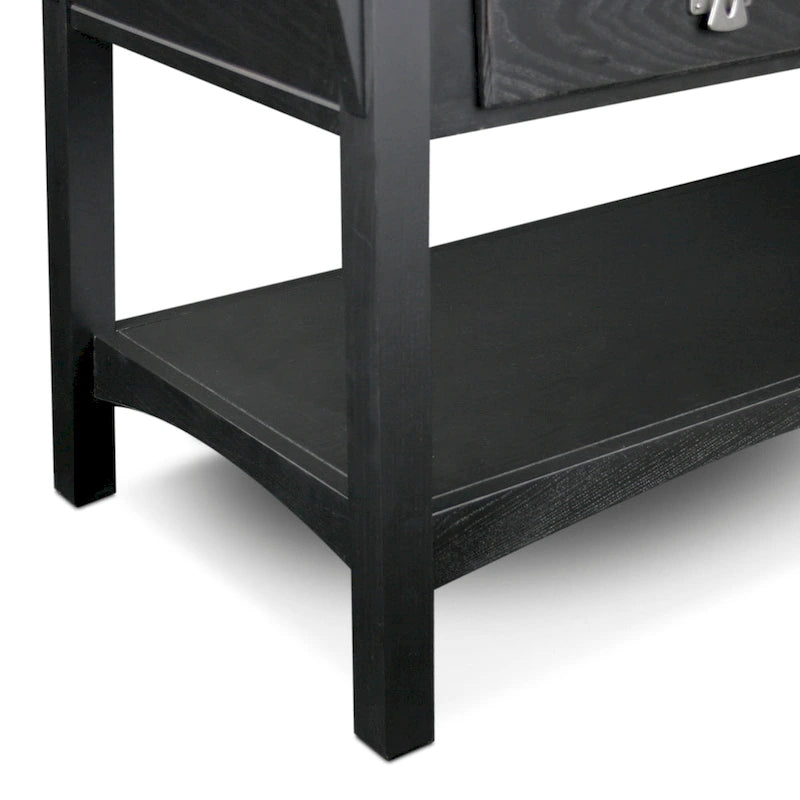 Table basse Leick Home Mission à deux tiroirs avec étagère