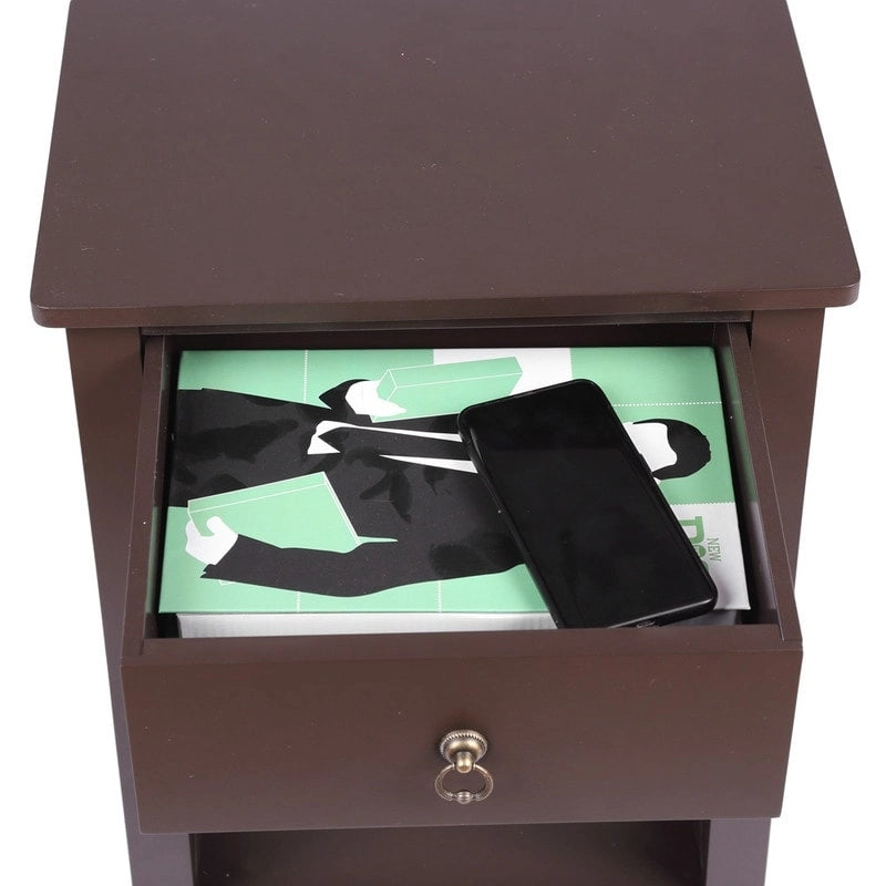 Table de chevet simple avec tiroir