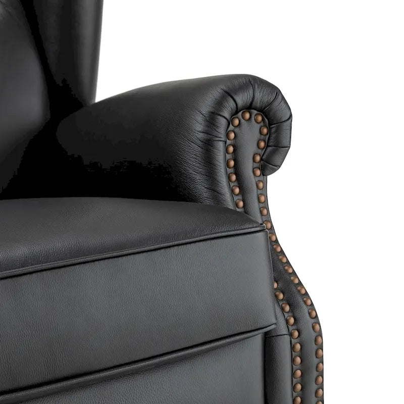 Fauteuil Alex Classic en cuir avec garniture cloutée par HULALA HOME