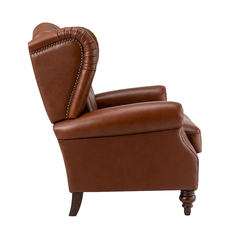 Fauteuil Alex Classic en cuir avec garniture cloutée par HULALA HOME