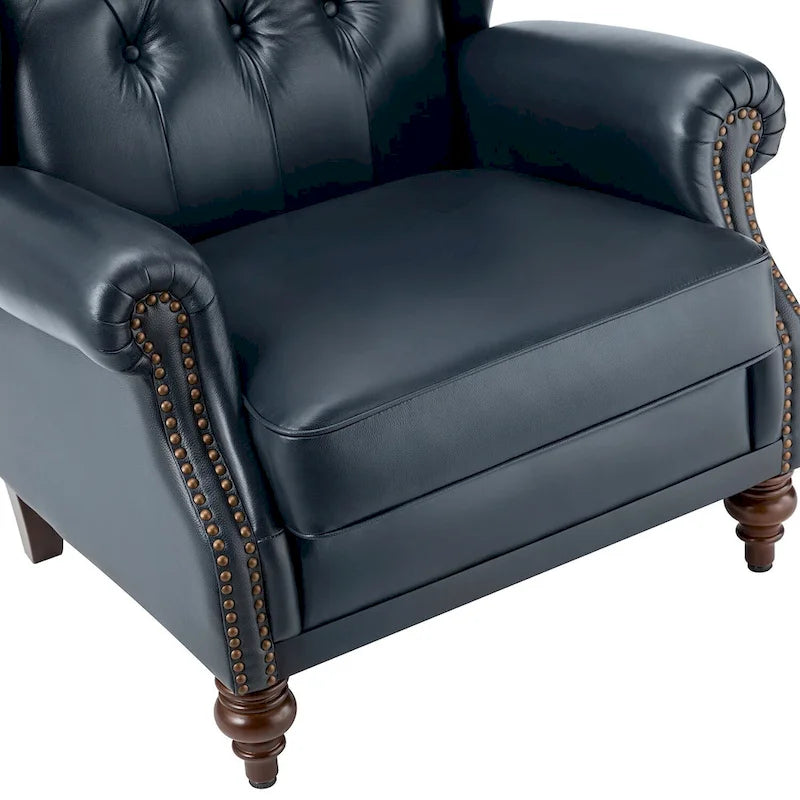 Fauteuil Alex Classic en cuir avec garniture cloutée par HULALA HOME