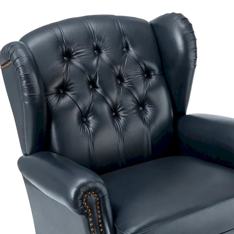 Fauteuil Alex Classic en cuir avec garniture cloutée par HULALA HOME