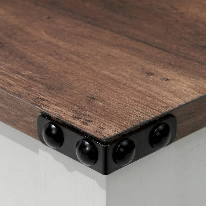 Table basse Pellabant à 2 niveaux avec étagère de rangement