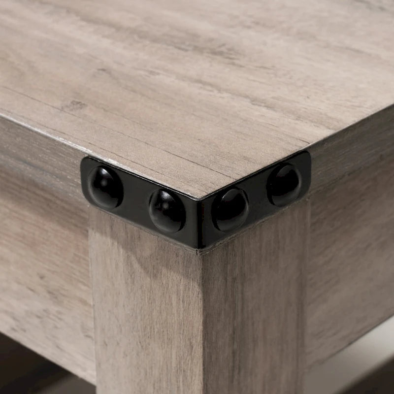 Table basse Pellabant à 2 niveaux avec étagère de rangement