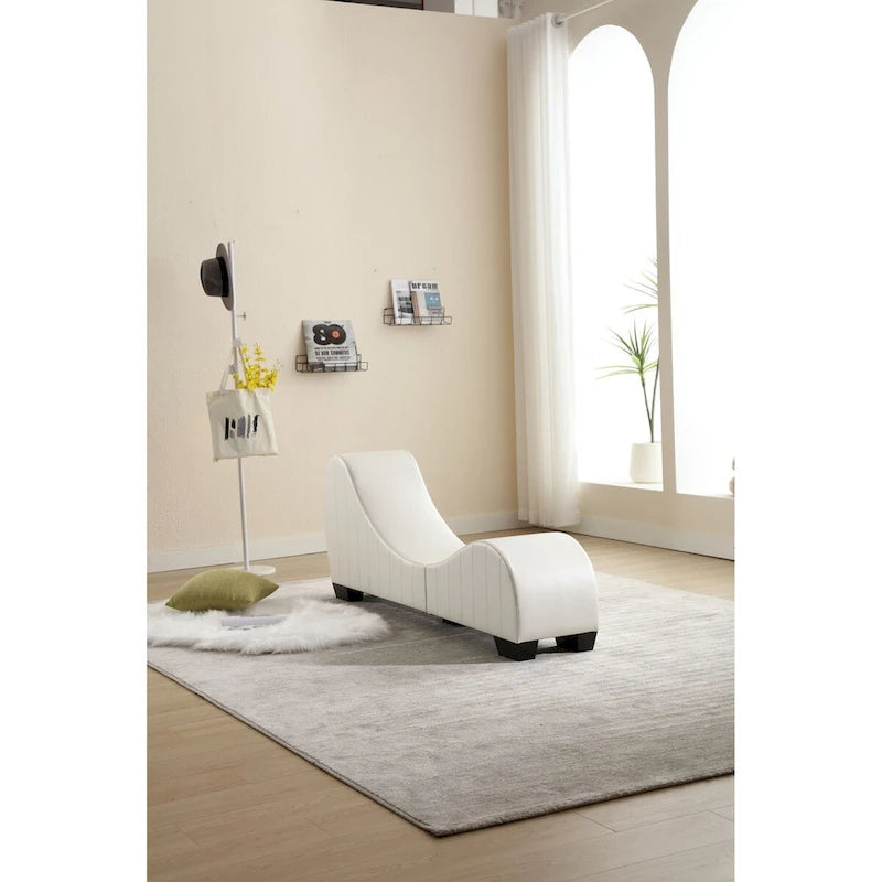 Canapé incurvé moderne en similicuir