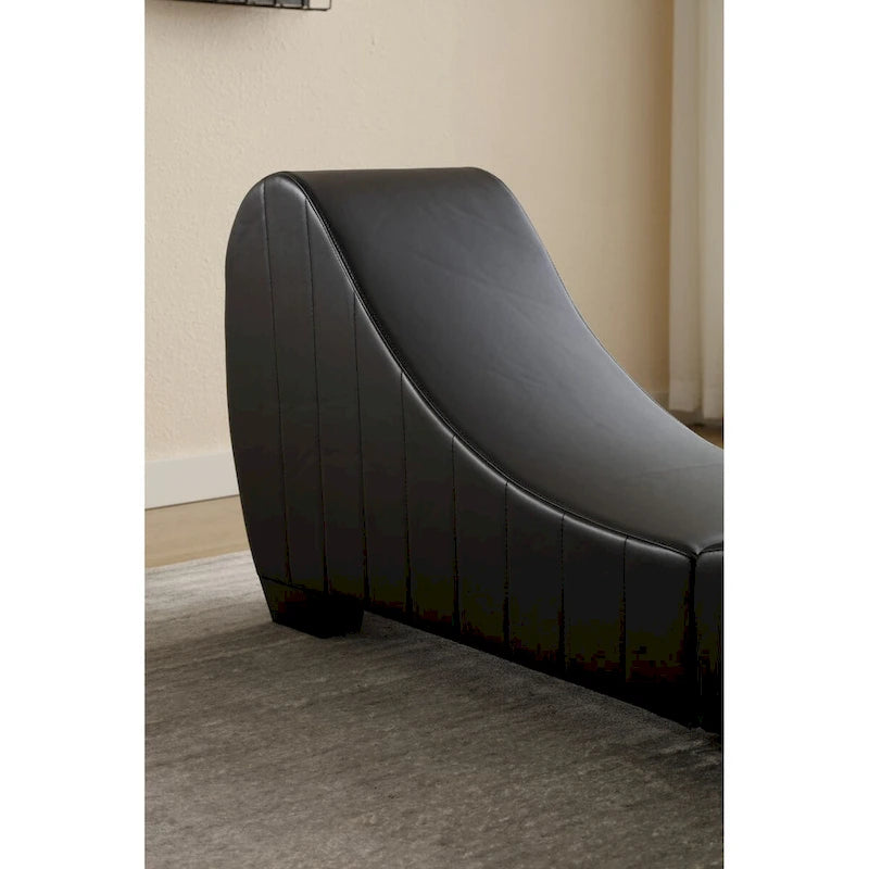 Canapé incurvé moderne en similicuir