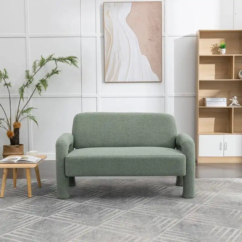 Canapé SEYNAR Mid-Century Modern Boucle 51 en bois massif incurvé