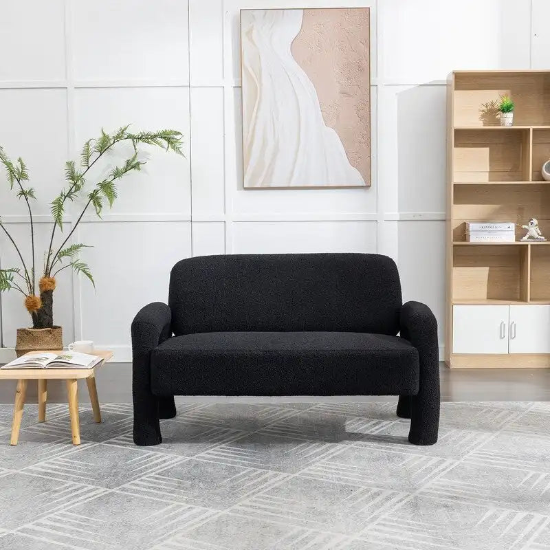 Canapé SEYNAR Mid-Century Modern Boucle 51 en bois massif incurvé