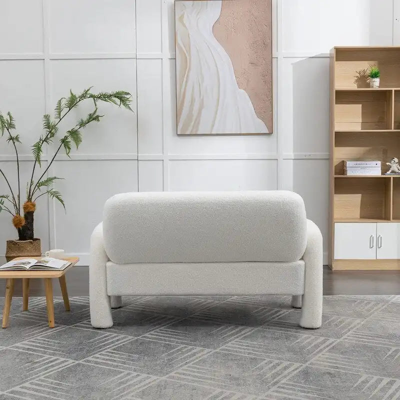 Canapé SEYNAR Mid-Century Modern Boucle 51 en bois massif incurvé