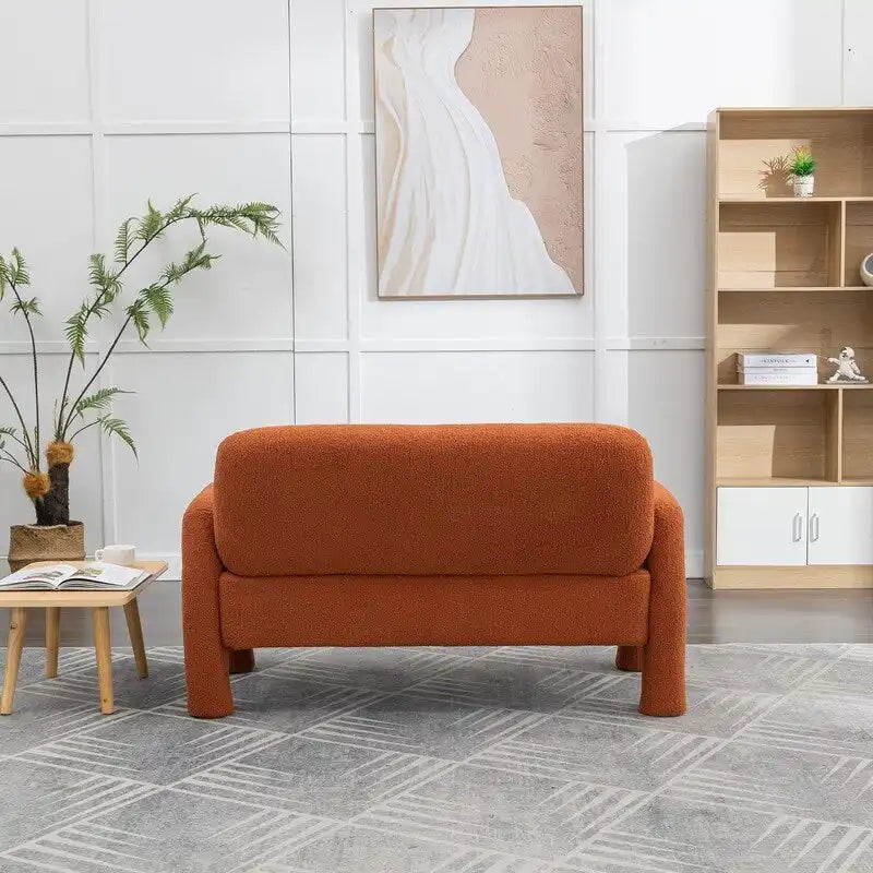 Canapé SEYNAR Mid-Century Modern Boucle 51 en bois massif incurvé