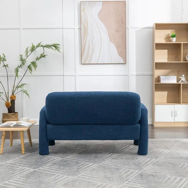 Canapé SEYNAR Mid-Century Modern Boucle 51 en bois massif incurvé