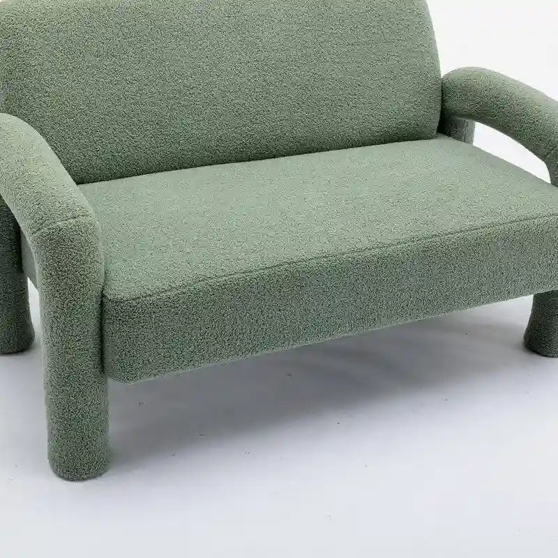 Canapé SEYNAR Mid-Century Modern Boucle 51 en bois massif incurvé